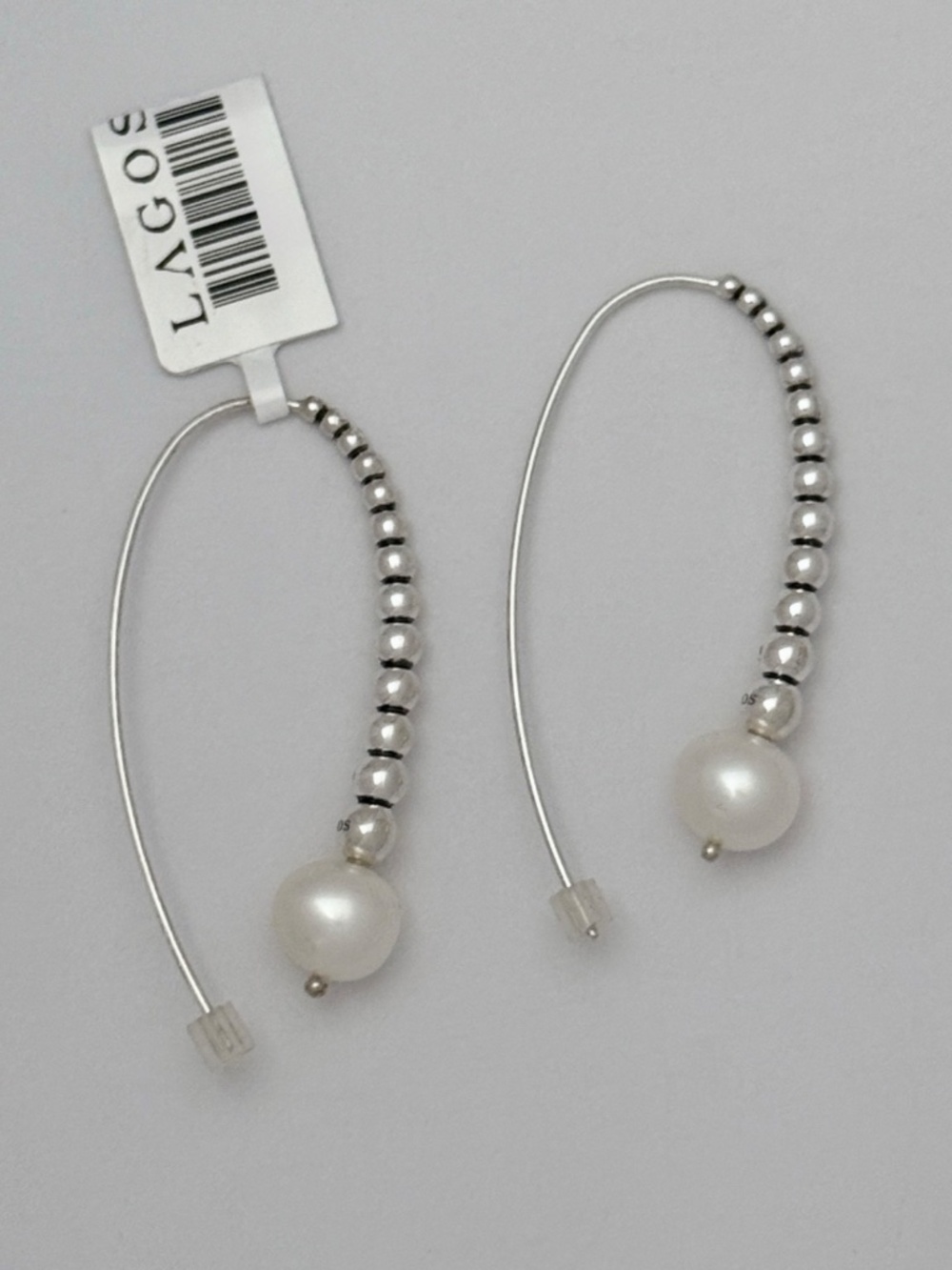 LAGOS Luna Graduated Bead Pearl Earrings in Sterling Silver